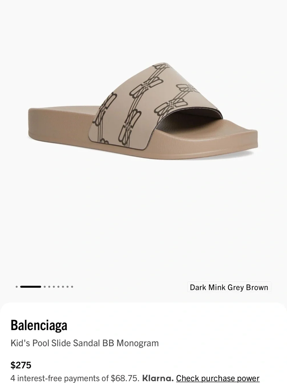 Balenciaga Cream Logo Slide Sandals